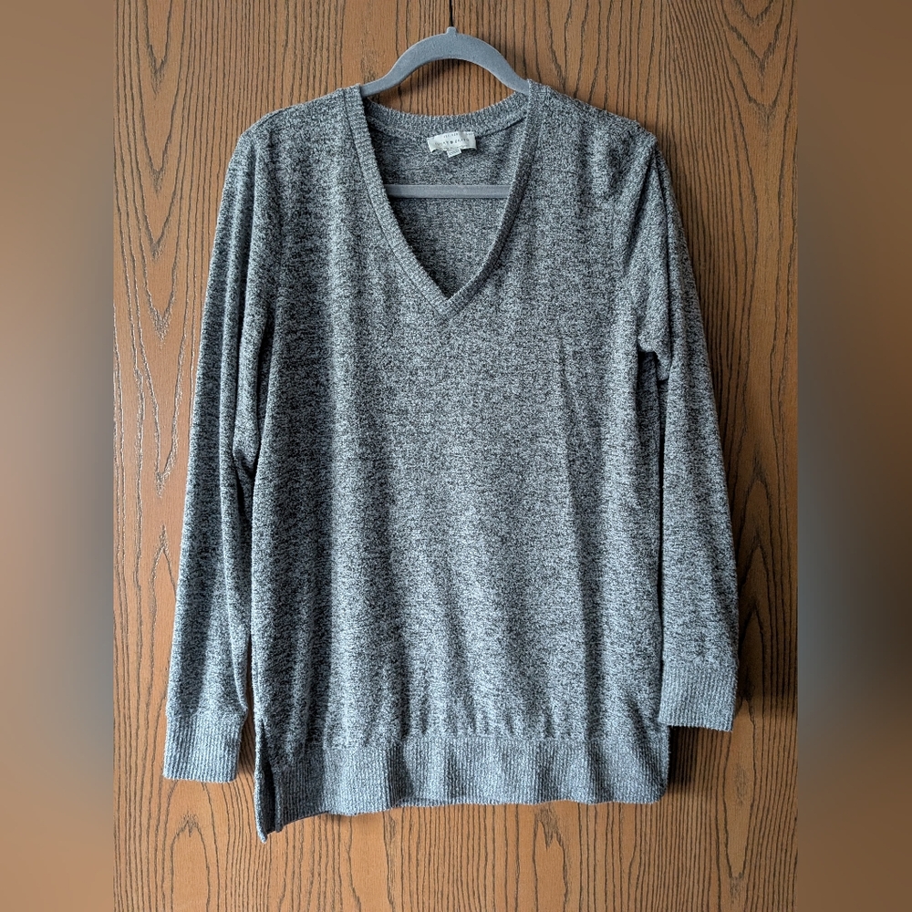 Lucky Brand Gray V-neck Sweater | S